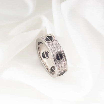 [Elitejewels] LIEBESRING 5,5 MM MIT DIAMANTEN BESPLITTET, KERAMIK