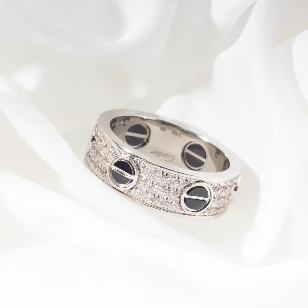[Elitejewels] LIEBESRING 5,5 MM MIT DIAMANTEN BESPLITTET, KERAMIK