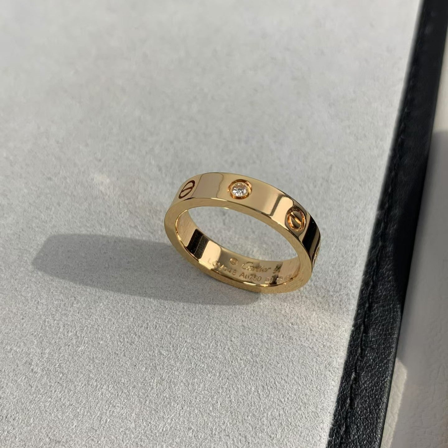 [Elitejewels] LIEBESRING 4MM 1 DIAMANT ROSGOLD