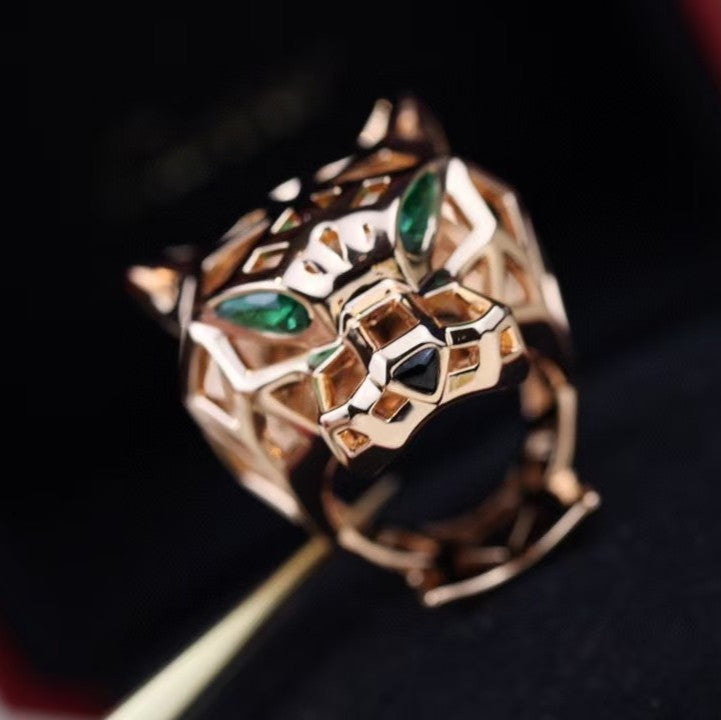 [Elitejewels]HOLLOW LEOPARD HEAD RING