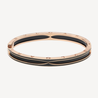 [Elitejewels]ZERO 1 PINK GOLD WITH MATTE BLACK CERAMIC BRACELET