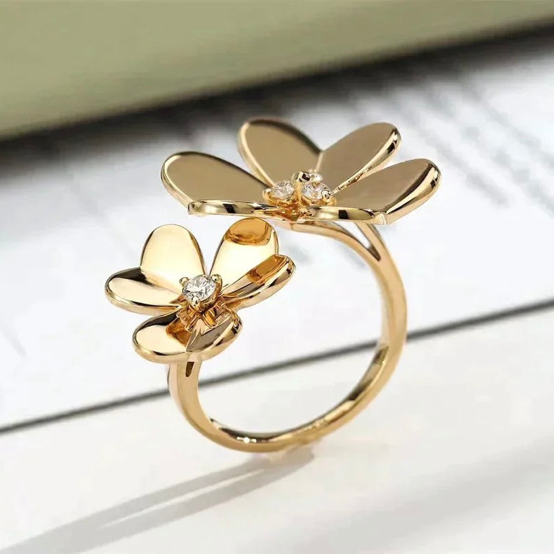 [Elitejewels]CLOVER COMOS GOLD DIAMANTRING