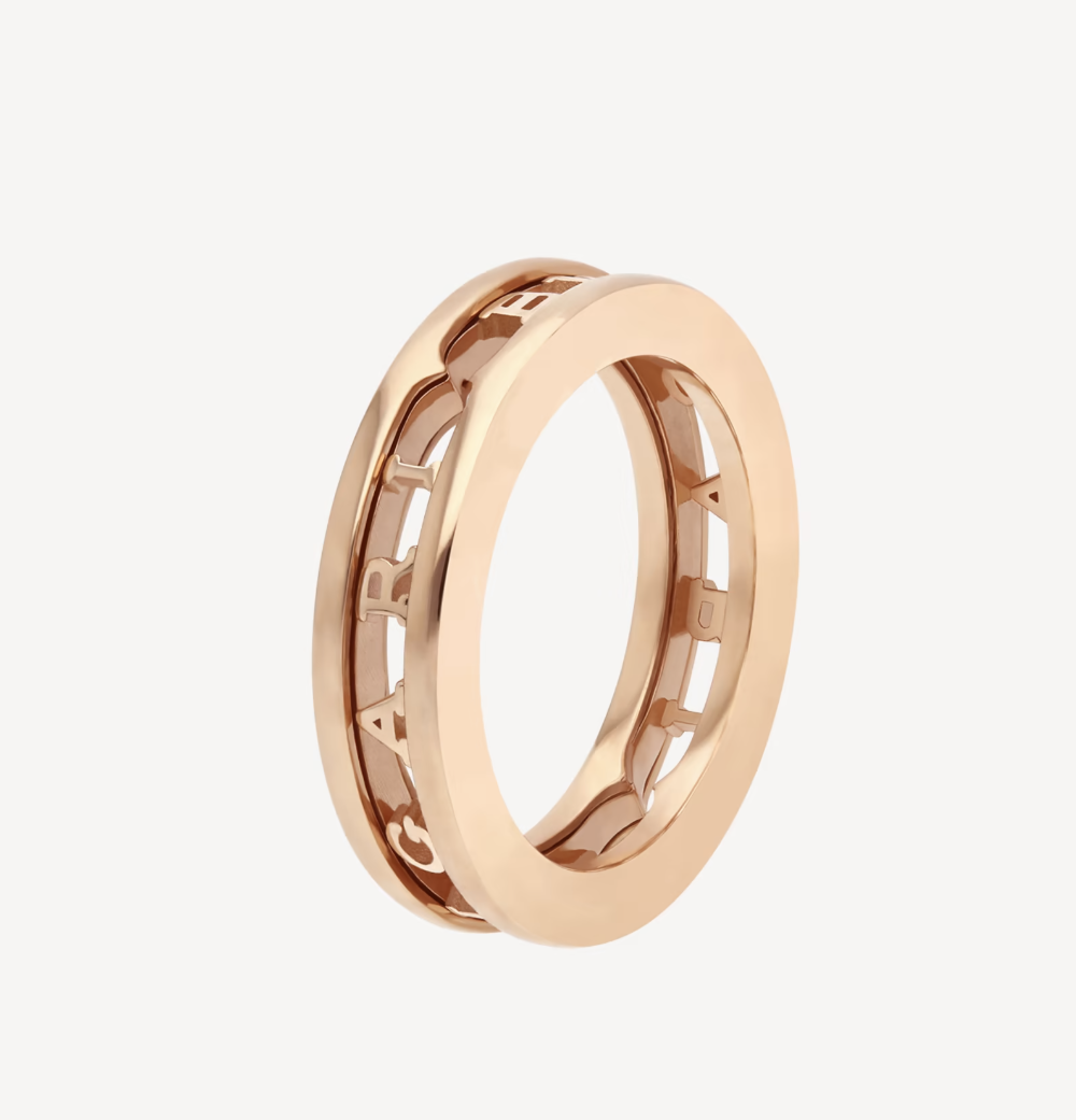 [Elitejewels]ZERO 1 ONE-BAND WITH OPENWORK LOGO SPIRAL RING