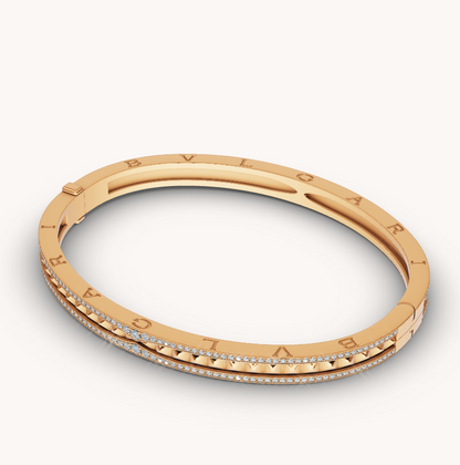 [Elitejewels]ZERO 1 SPIRAL- UND DIAMANT-GOLDARMBAND