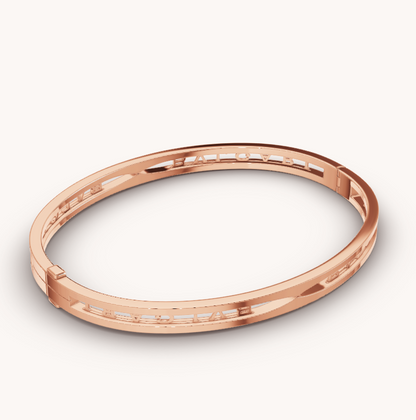 [Elitejewels]ZERO 1 SPIRAL LOGO ROSA GOLD ARMBAND