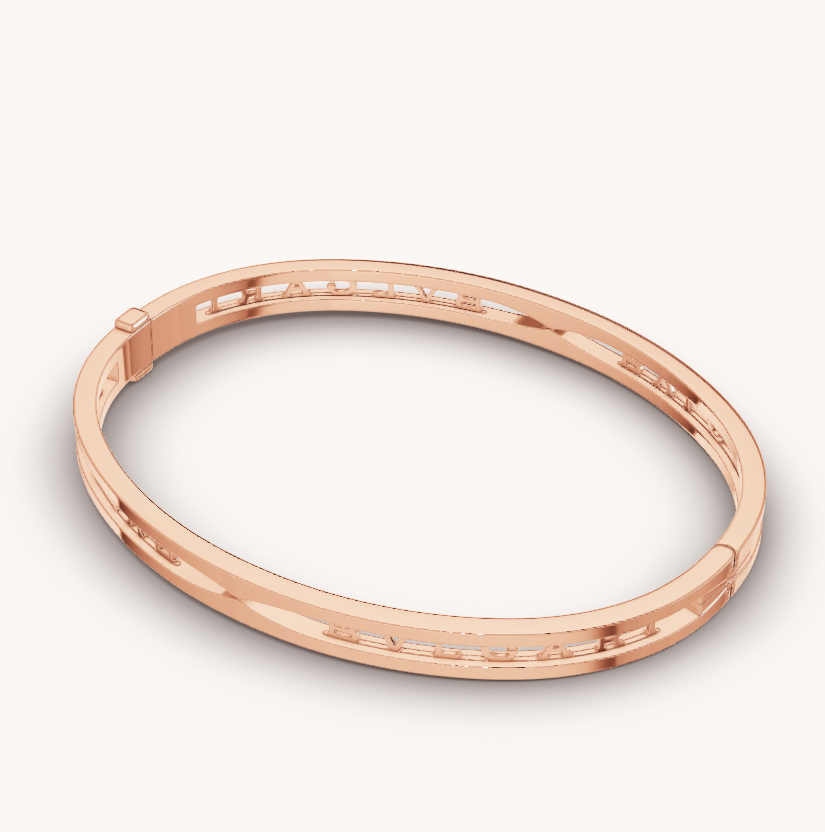 [Elitejewels]ZERO 1 SPIRAL LOGO ROSA GOLD ARMBAND