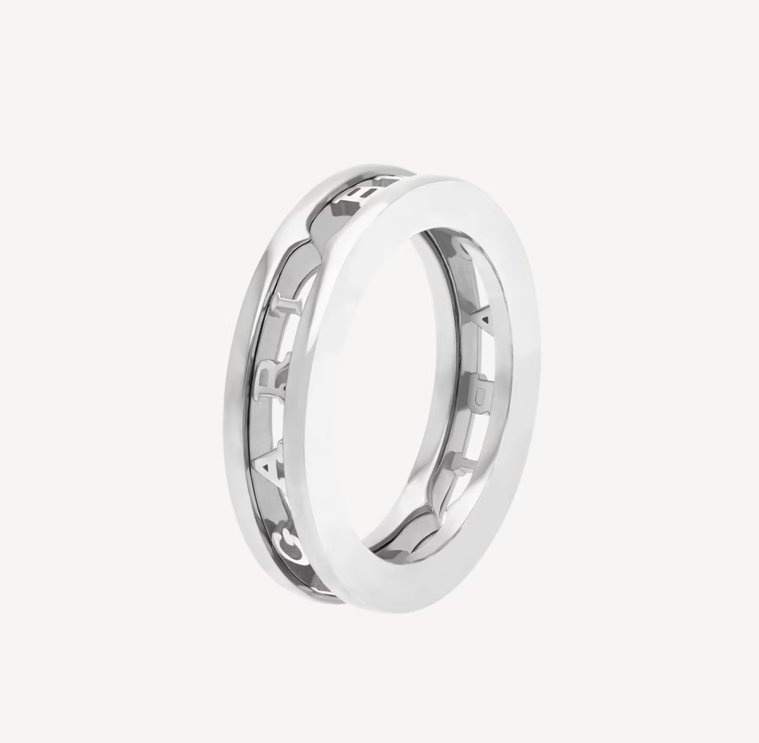 [Elitejewels]ZERO 1 ONE-BAND WITH OPENWORK LOGO SPIRAL RING