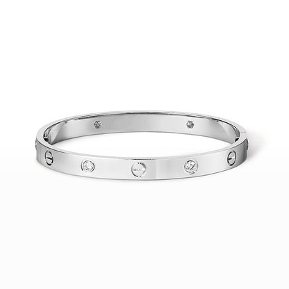 [Elitejewels] LIEBE ARMBAND 6,1 MM 4 DIAMANTEN 