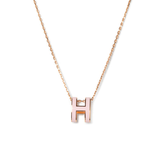 [Elitejewels]POP H PEDANT PINK GOLD