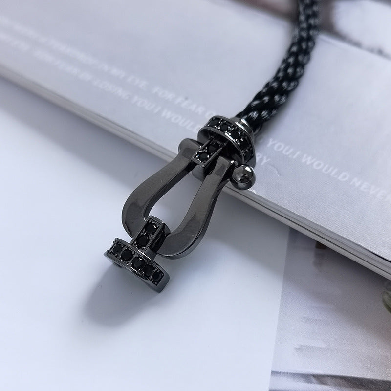 [Elitejewels]FORCE ラージシリーズ ホースシュー ブラック サムライ ブレスレット