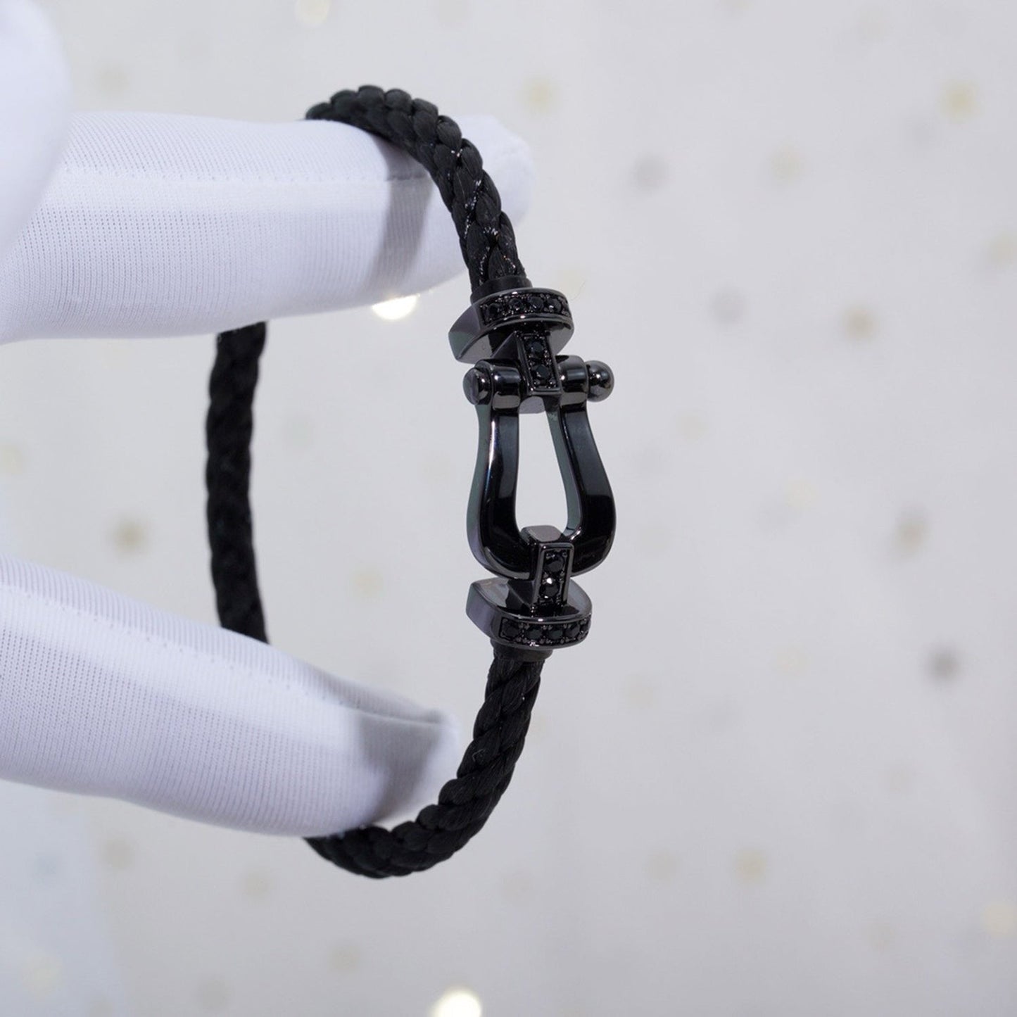 [Elitejewels]FORCE ラージシリーズ ホースシュー ブラック サムライ ブレスレット