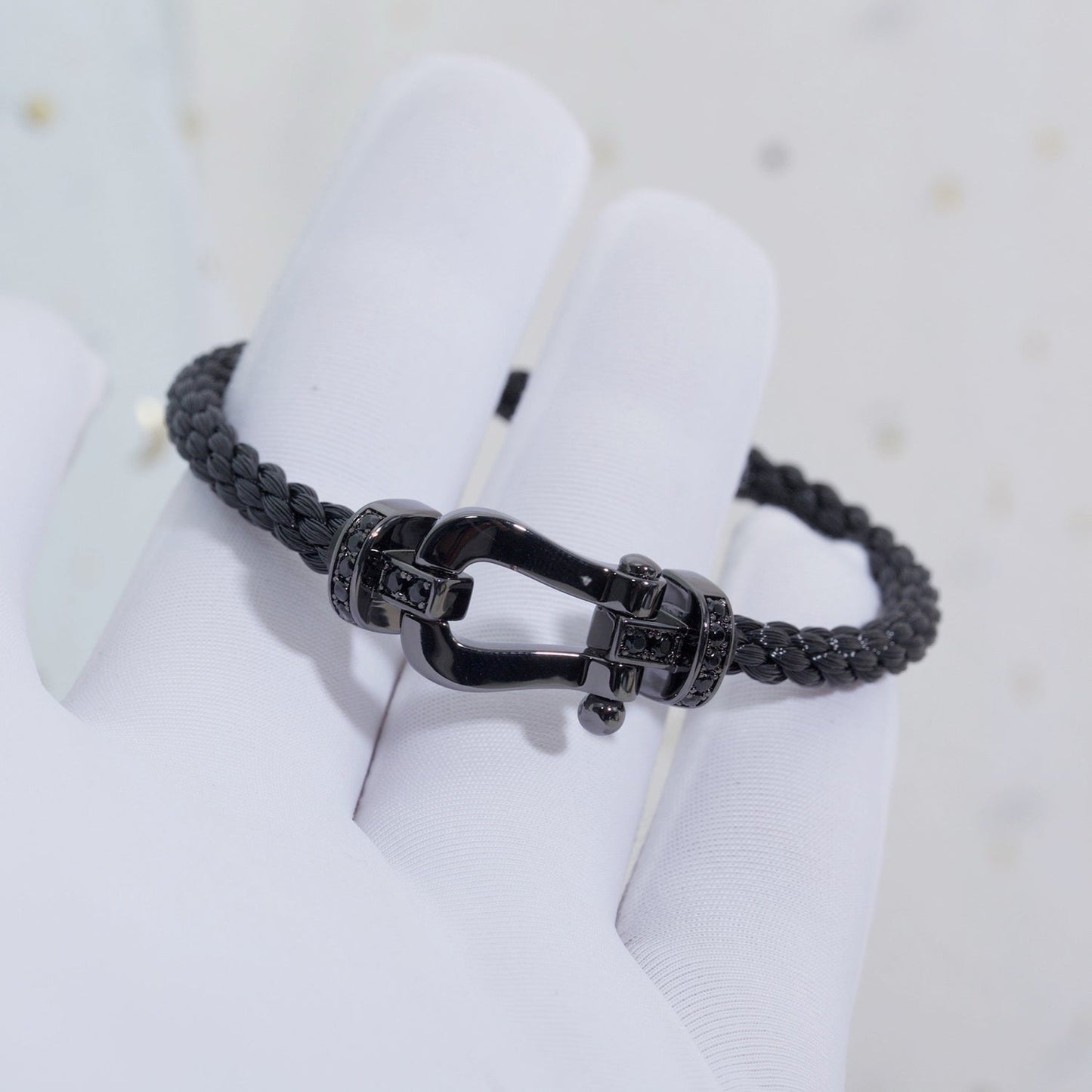 [Elitejewels]FORCE ラージシリーズ ホースシュー ブラック サムライ ブレスレット