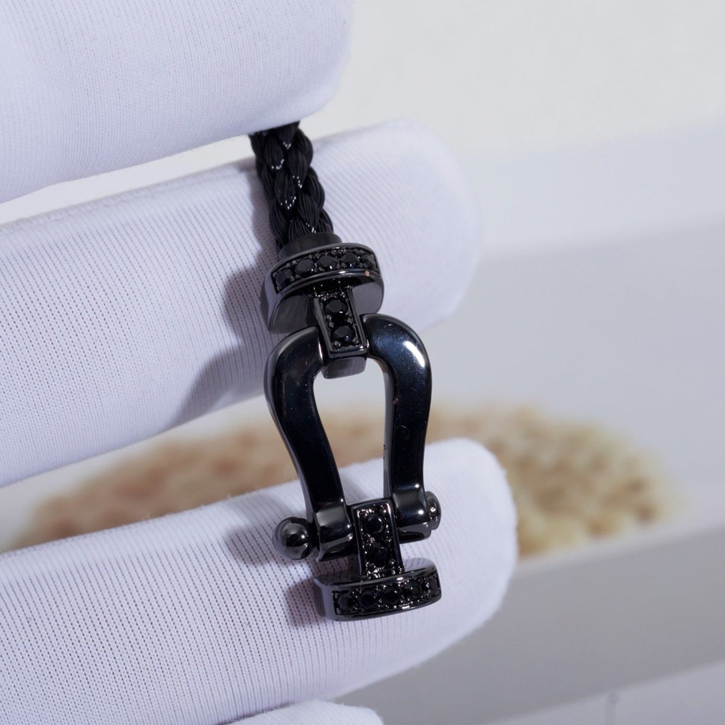 [Elitejewels]FORCE ラージシリーズ ホースシュー ブラック サムライ ブレスレット