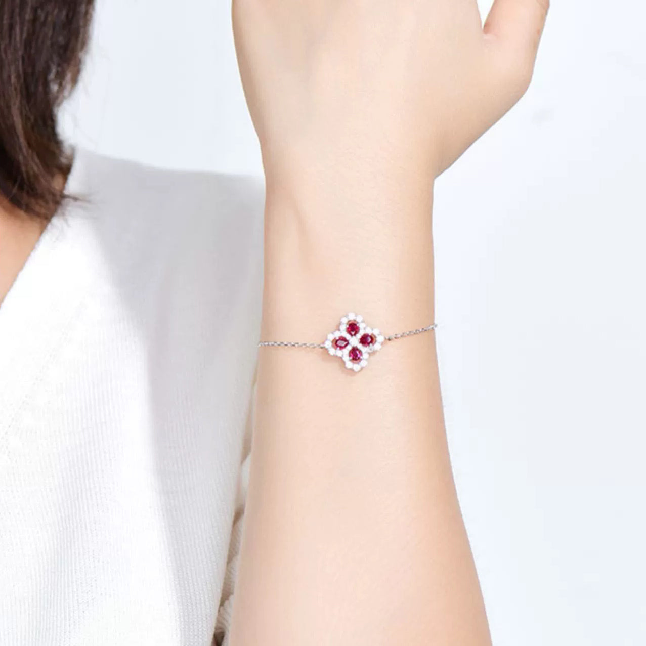 [Elitejewels]LOOP ARMBAND VOLLMOTIV DIAMANT 16MM SILBER