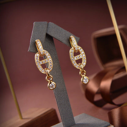 [Elitejewels]HM CHAINE DIAMOND EARRINGS