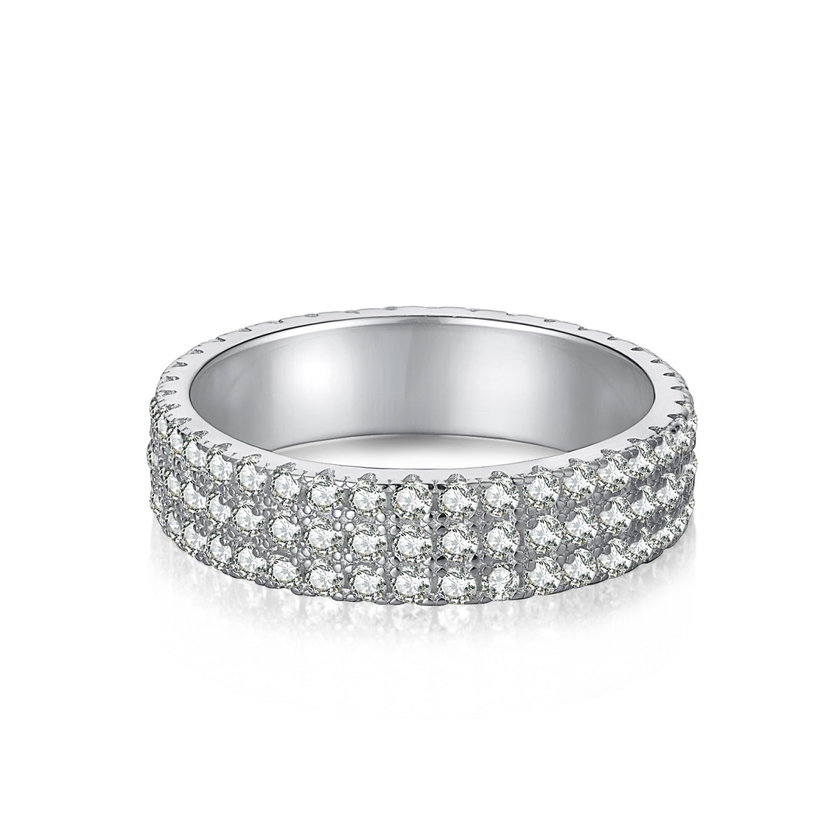 [Elitejewels]Dainty Round Cut Tennis Ring