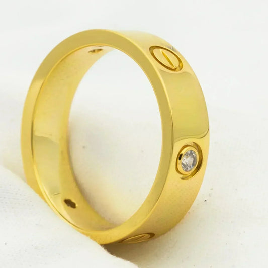 [Elitejewels]LOVE RING 5.5MM 3 DIAMONDS GOLD