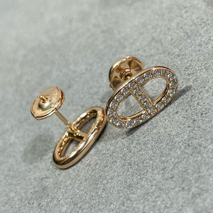 [Elitejewels]HM FULL DIAMOND PIG NOSE STUD EARRINGS