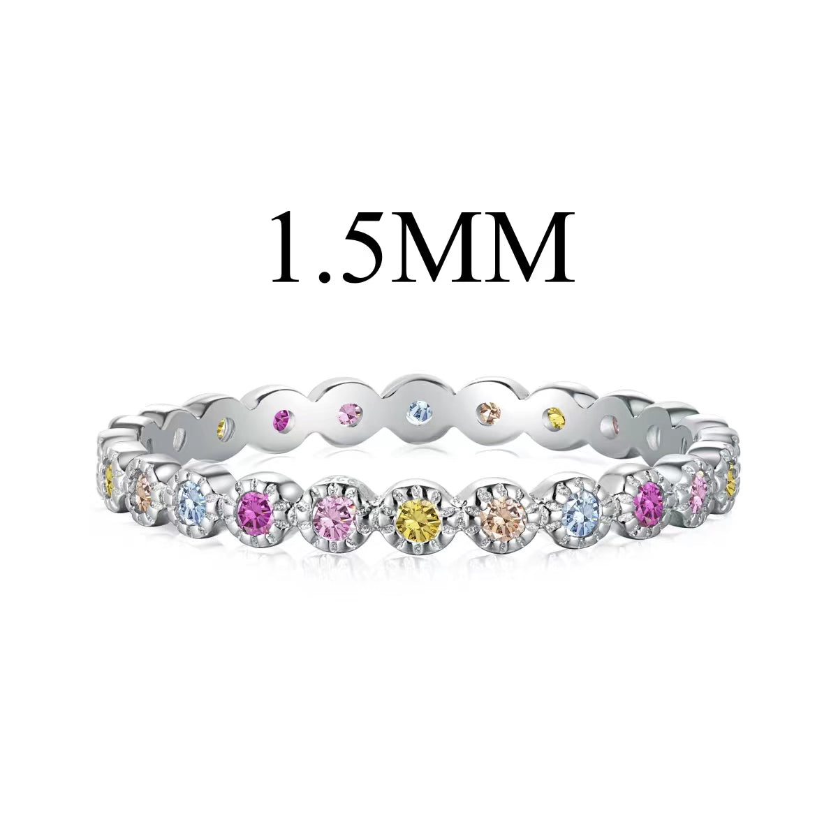 [Elitejewels]Radiant Sparkling Round Cut Daily Ring