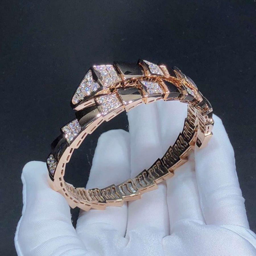 [Elitejewels]SERPENTI WIDE BRACELET PINK GOLD DIAMOND