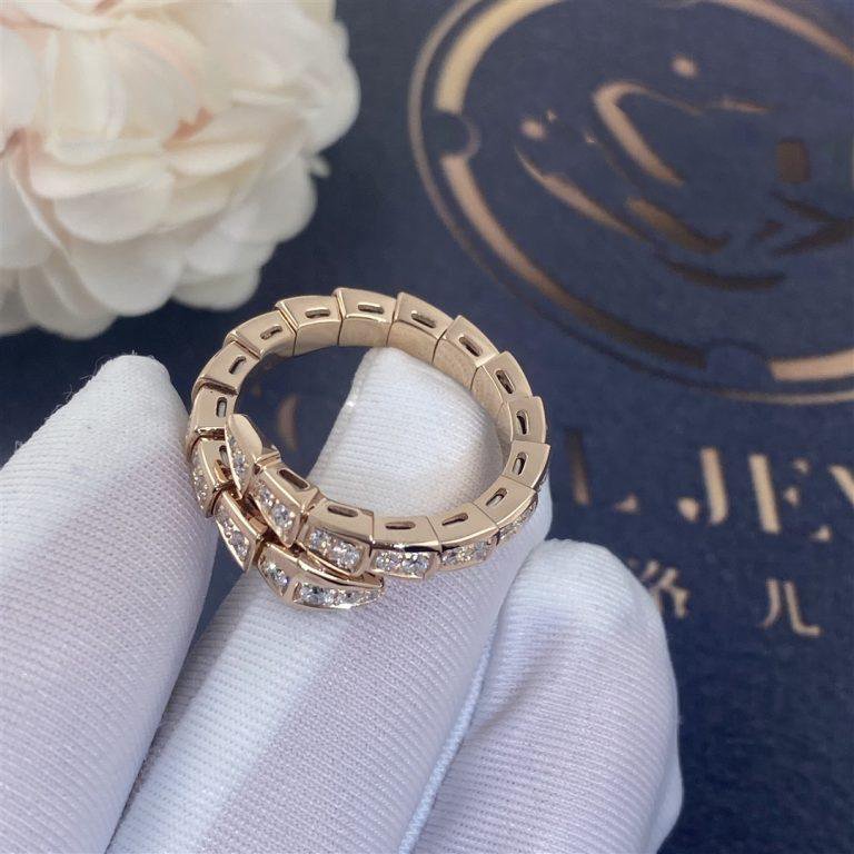 [Elitejewels]SERPENTI RING ROTGOLD MIT DIAMANTEN 4MM