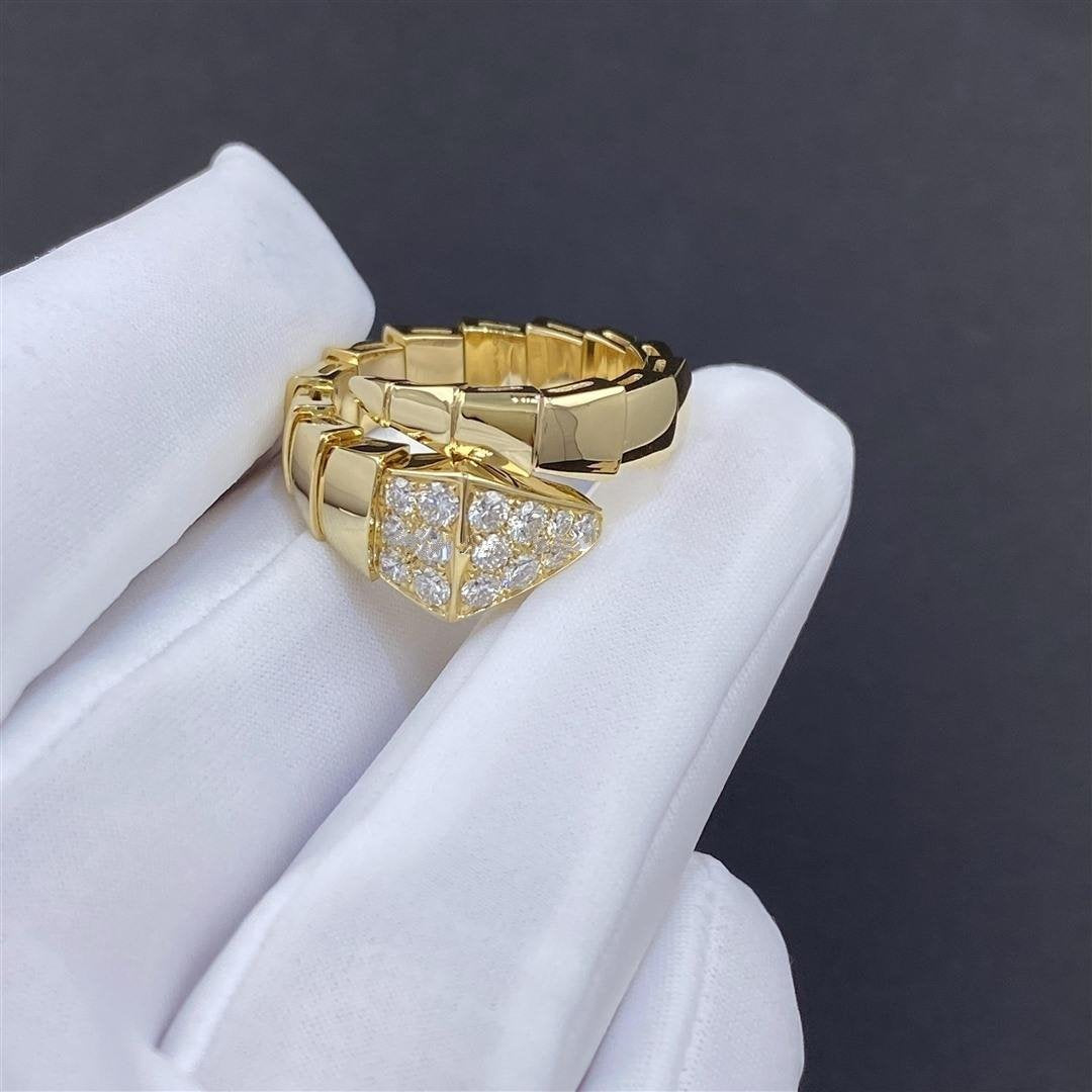 [Elitejewels]SERPENTI RING GOLD DIAMOND