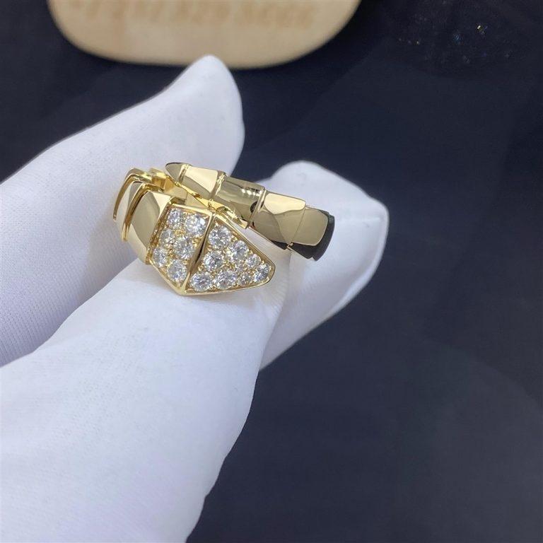 [Elitejewels]SERPENTI RING GOLD DIAMOND