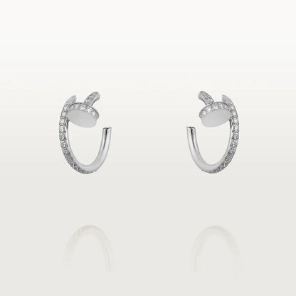 [Elitejewels]JUSTE イヤリング 12.75MM シルバー ダイヤモンド
