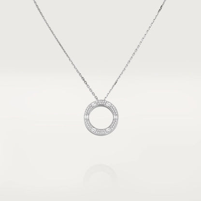 [Elitejewels]LOVE NECKLACE ADJUSTABLE SILVER