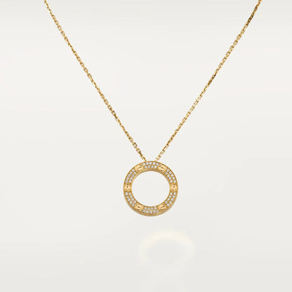 [Elitejewels]LOVE NECKLACE ADJUSTABLE ROSE GOLD