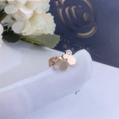 [Elitejewels]BEE LOVE PINK GOLD DIAMOND EARRINGS