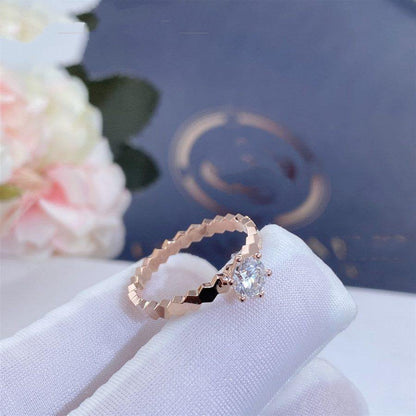 [Elitejewels] BIENENLIEBE RING ROSA GOLD 1 DIAMANT