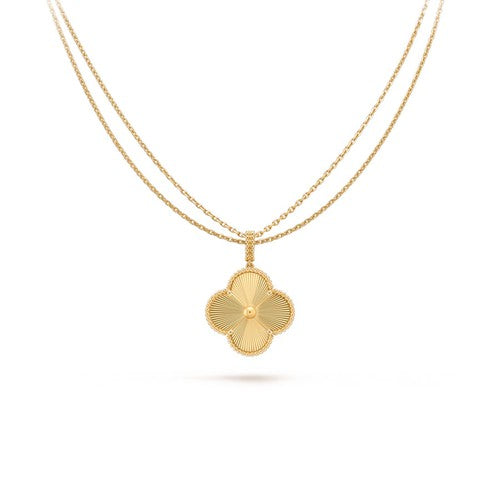 [Elitejewels] KLEEBLATT 25MM ANHÄNGER HALSKETTE GOLD 