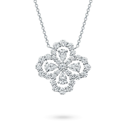 [Elitejewels]LOOP NECKLACE FULL MOTIF DIAMOND 16MM MULTIPLE COLORS