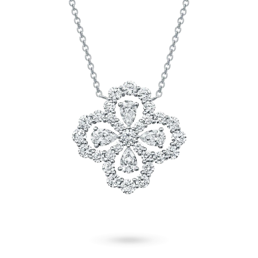 [Elitejewels]ループネックレス フルモチーフ ダイヤモンド 16mm マルチカラー