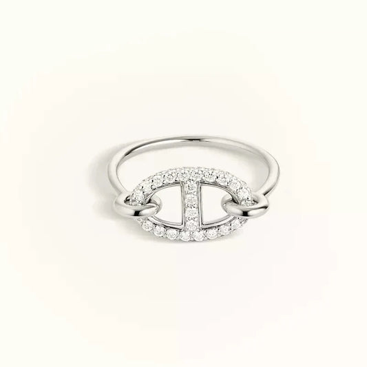 [Elitejewels]RONDE SMALL SILVER DIAMOND RING