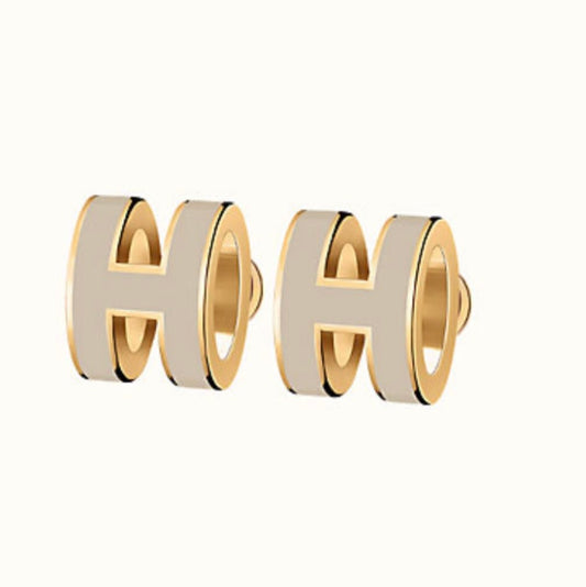 [Elitejewels] MINI POP H GOLD OHRRINGE GRAU