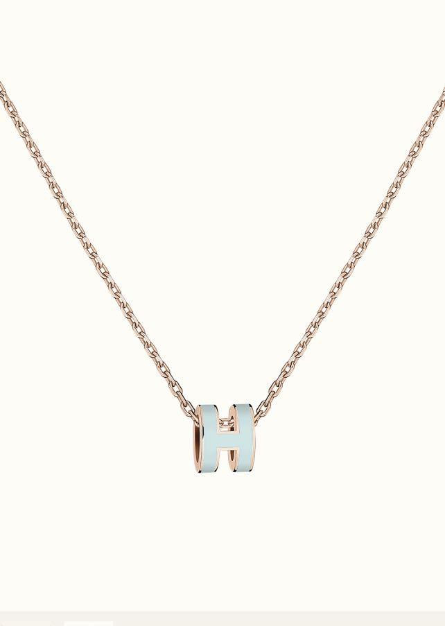 [Elitejewels]POP H ライトブルーネックレス