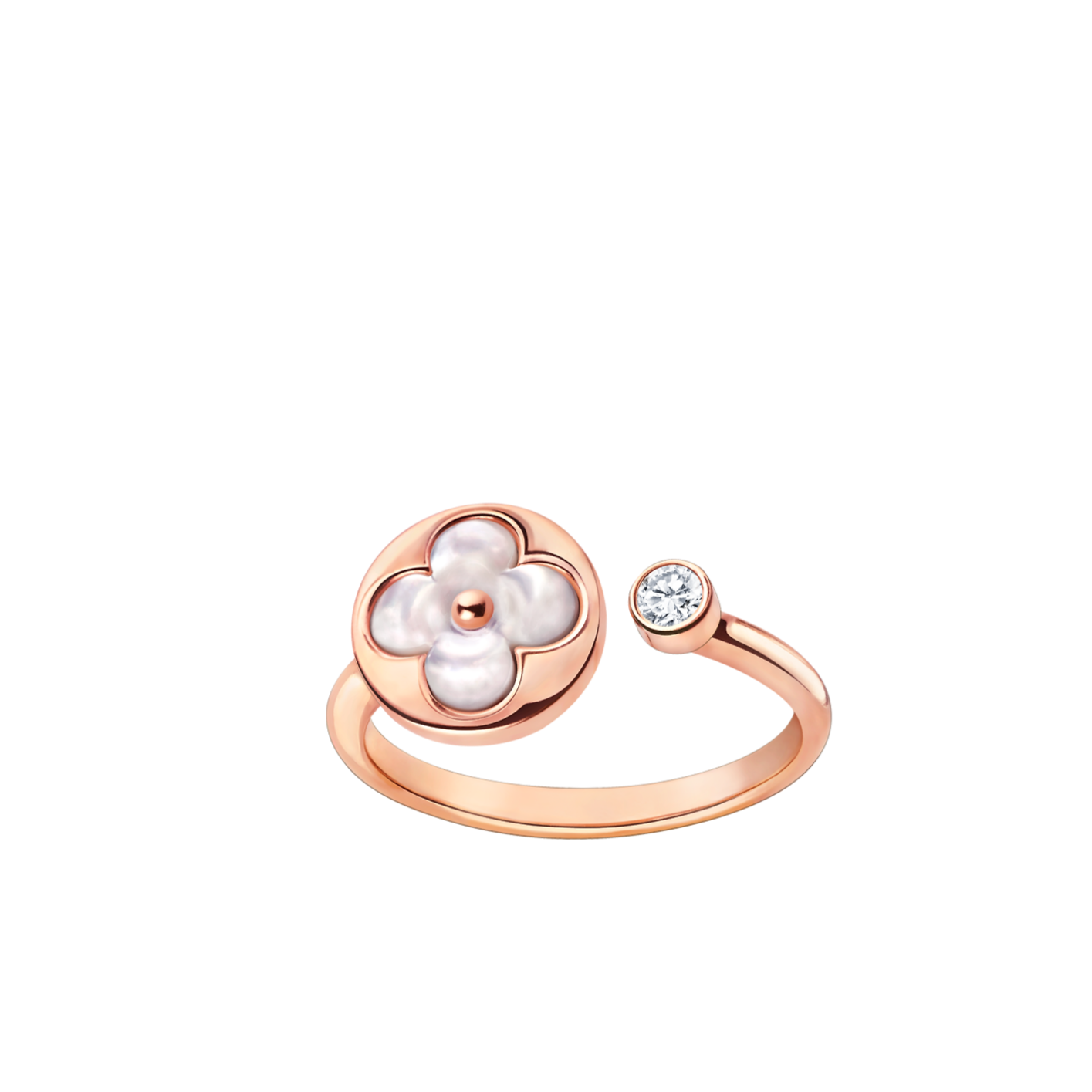 [Elitejewels]SUN 1 ダイヤモンド ピンク モップ リング
