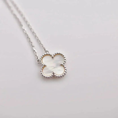 [Elitejewels]CLOVER  15MM WHITE MOTHER-OF-PEARL SILVER