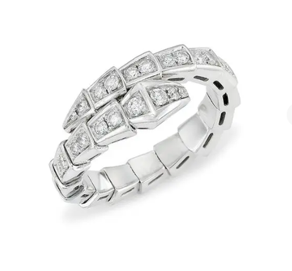 [Elitejewels]SERPENTI RING DIAMOND PAVED 4MM