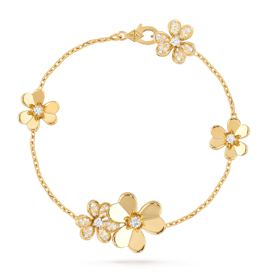 [Elitejewels]FRIVOLE GOLD 5 BLUMEN ARMBAND