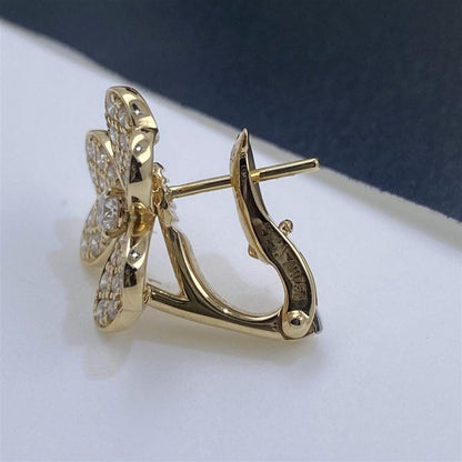 [Elitejewels]FRIVOLE GOLD BLUMEN DIAMANT OHRRINGE 