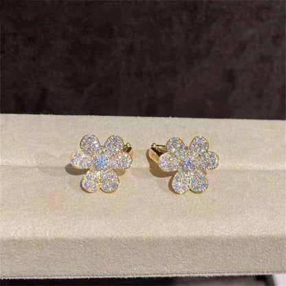 [Elitejewels]FRIVOLE GOLD BLUMEN DIAMANT OHRRINGE 