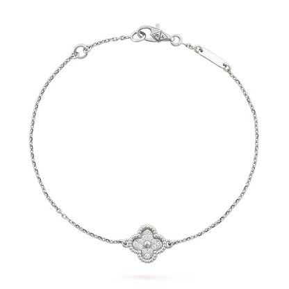 [Elitejewels] KLEEBLATT EINZELNE BLUME ARMBAND SILBER