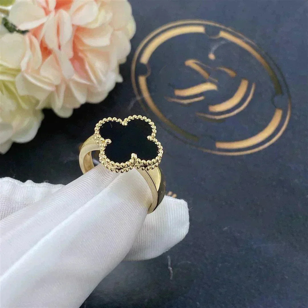 [Elitejewels]クローバーオニキスリング