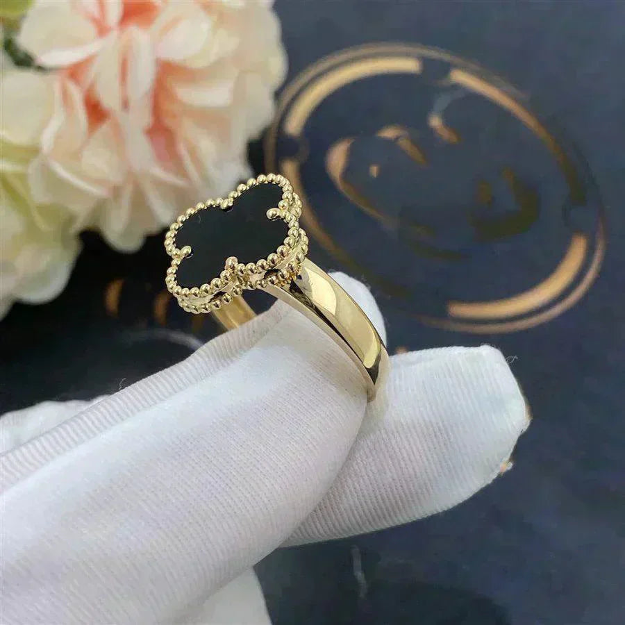 [Elitejewels]クローバーオニキスリング