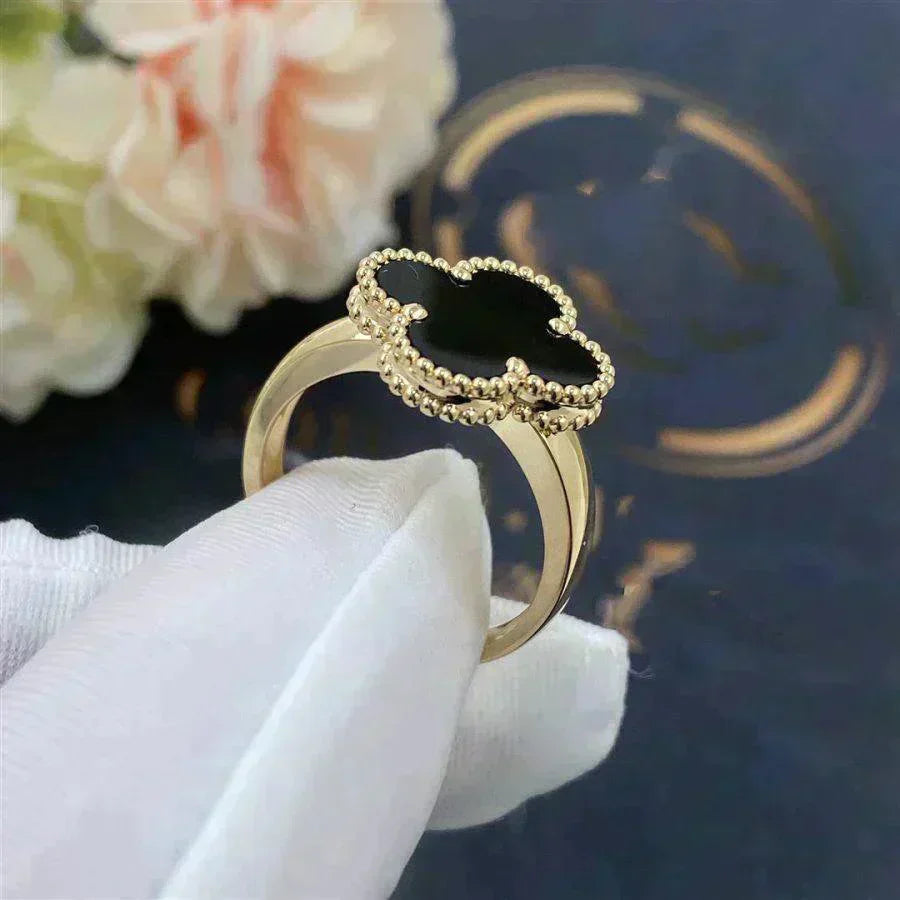 [Elitejewels]クローバーオニキスリング