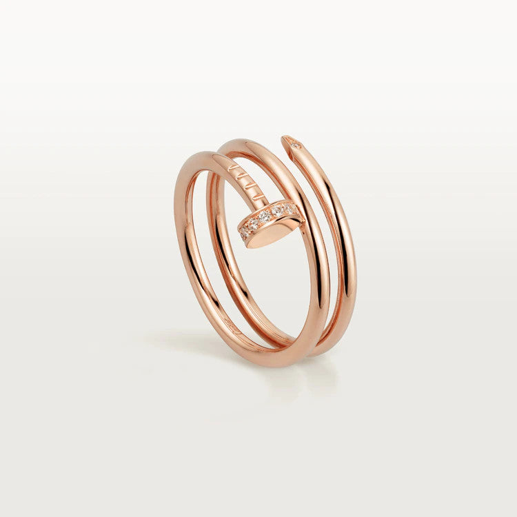 [Elitejewels]JUSTE RING 1,8 MM ROSGOLD ZWEIREIHIG 